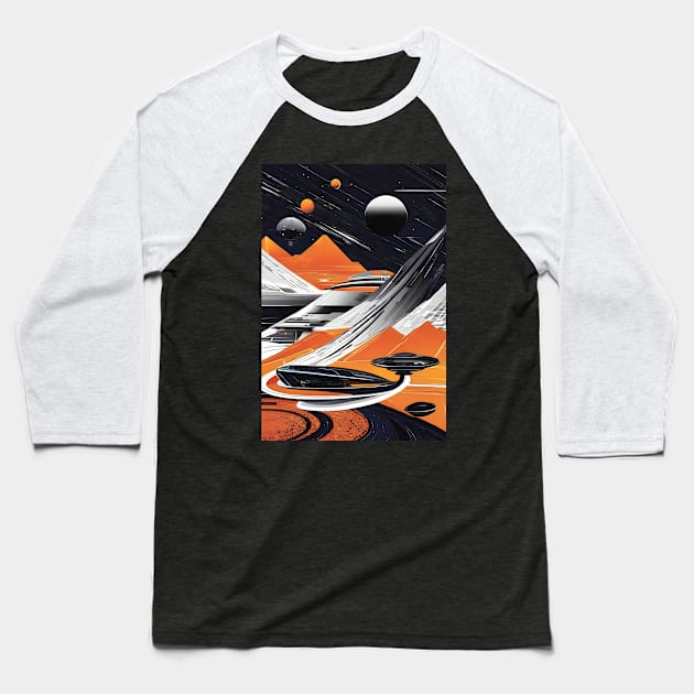 Sci fi Soviet space art Baseball T-Shirt by Spaceboyishere